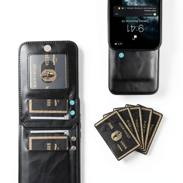 Entronix Leather Wallet Case iPhone 16E Protection Stand-3