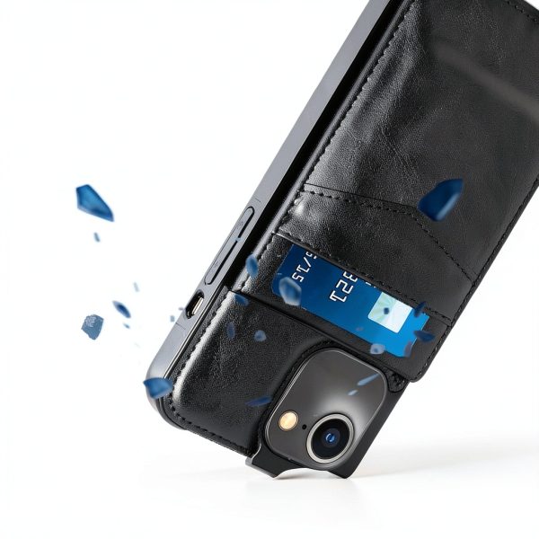 Entronix Leather Wallet Case iPhone 16E Protection Stand-1