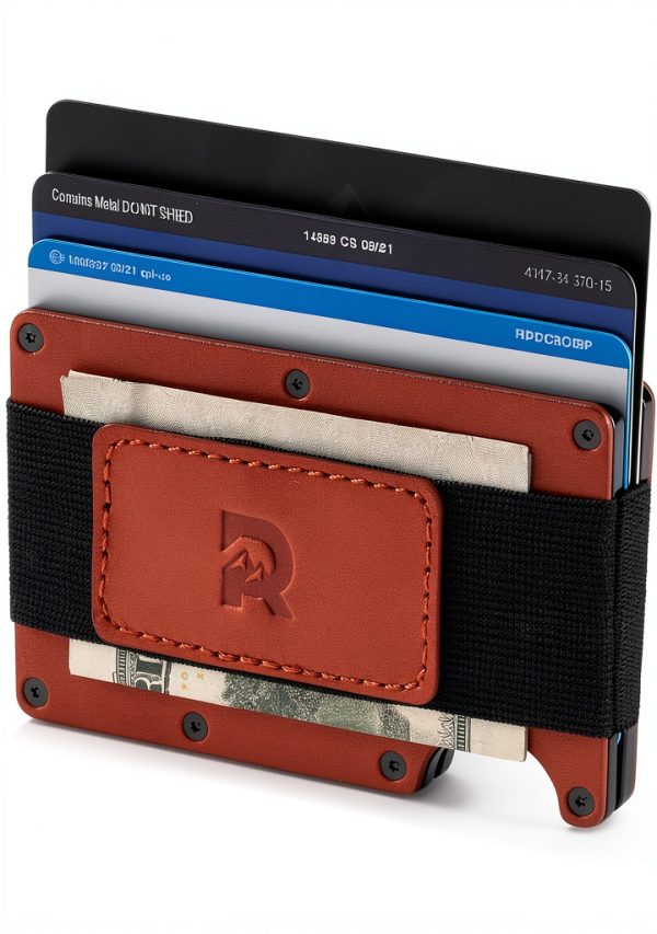 Ridge RFID Blocking Leather Wallet Minimalist Design-2
