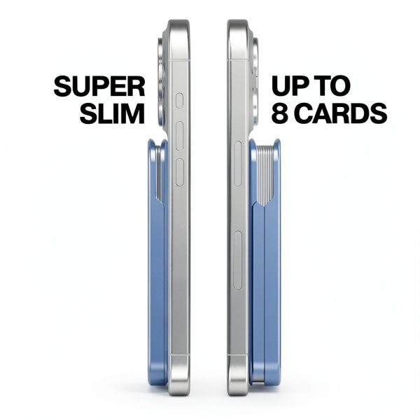 Snap Grip Wallet RFID Blocking MagSafe Aluminum Slim Card-1