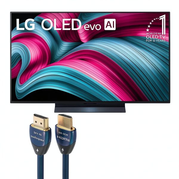 LG OLED48C5PUA 48 Inch 4K OLED evo C5 Smart TV Bundle-0