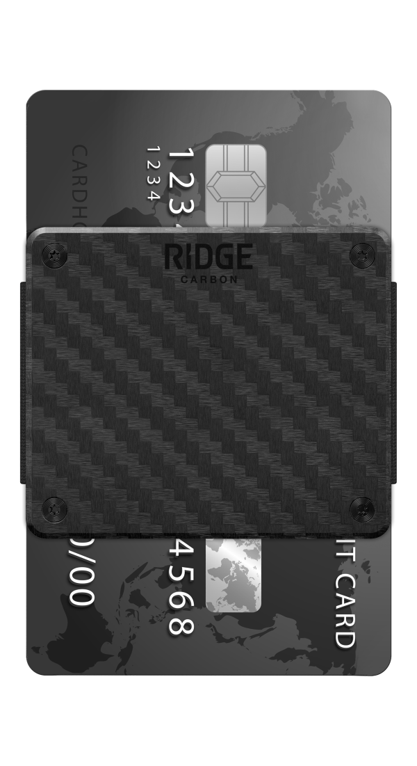Ridge Lite Minimalist Wallet Compact Aluminum Carbon Fiber-5
