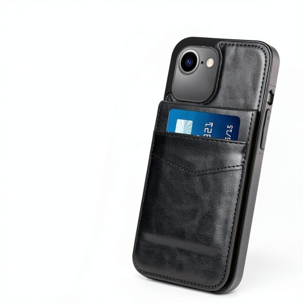Entronix Leather Wallet Case iPhone 16E Protection Stand-2