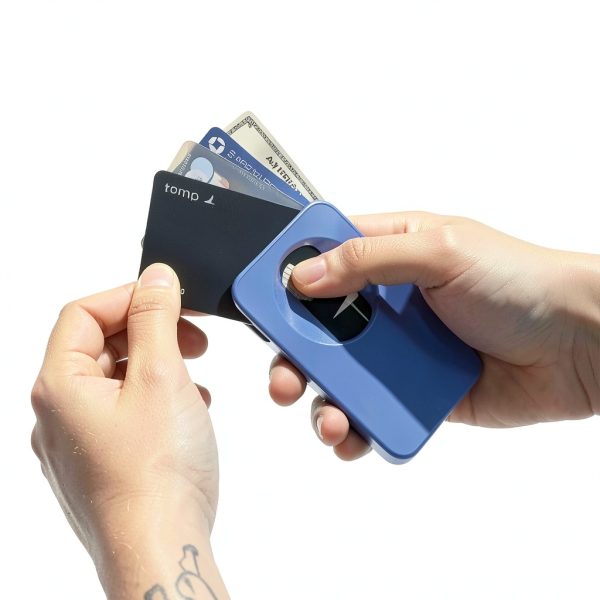 Snap Grip Wallet RFID Blocking MagSafe Aluminum Slim Card-6